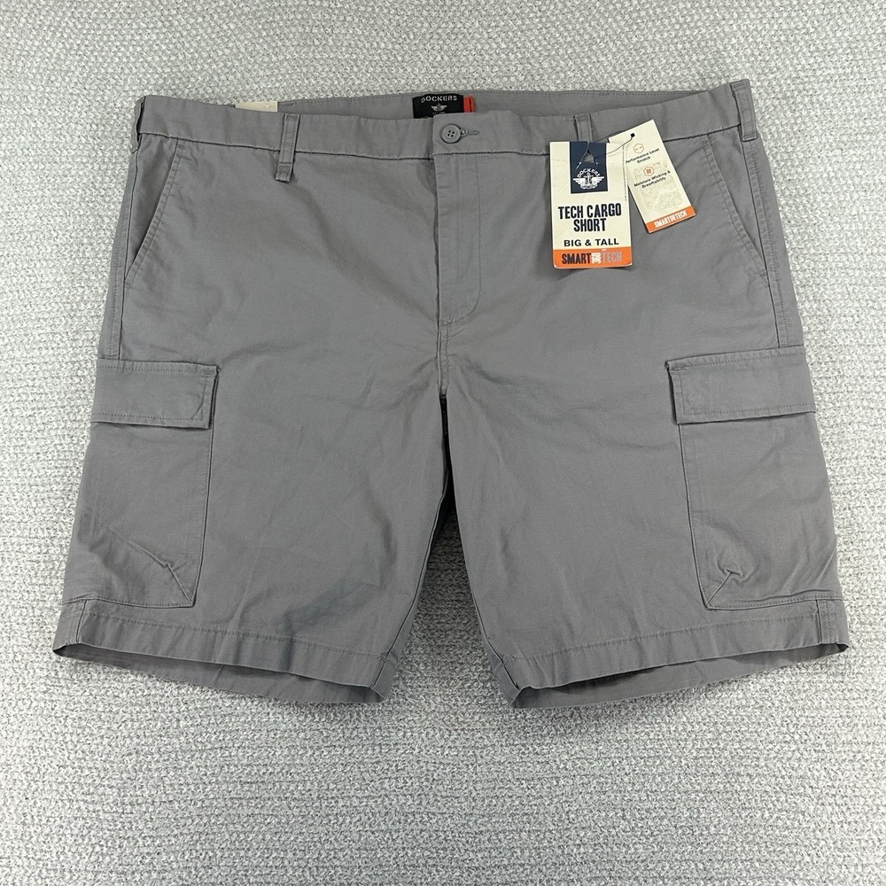 Dockers Shorts Mens 44 Gray Tech Cargo Smart‎ 360 Performance Stretch Rip Stop